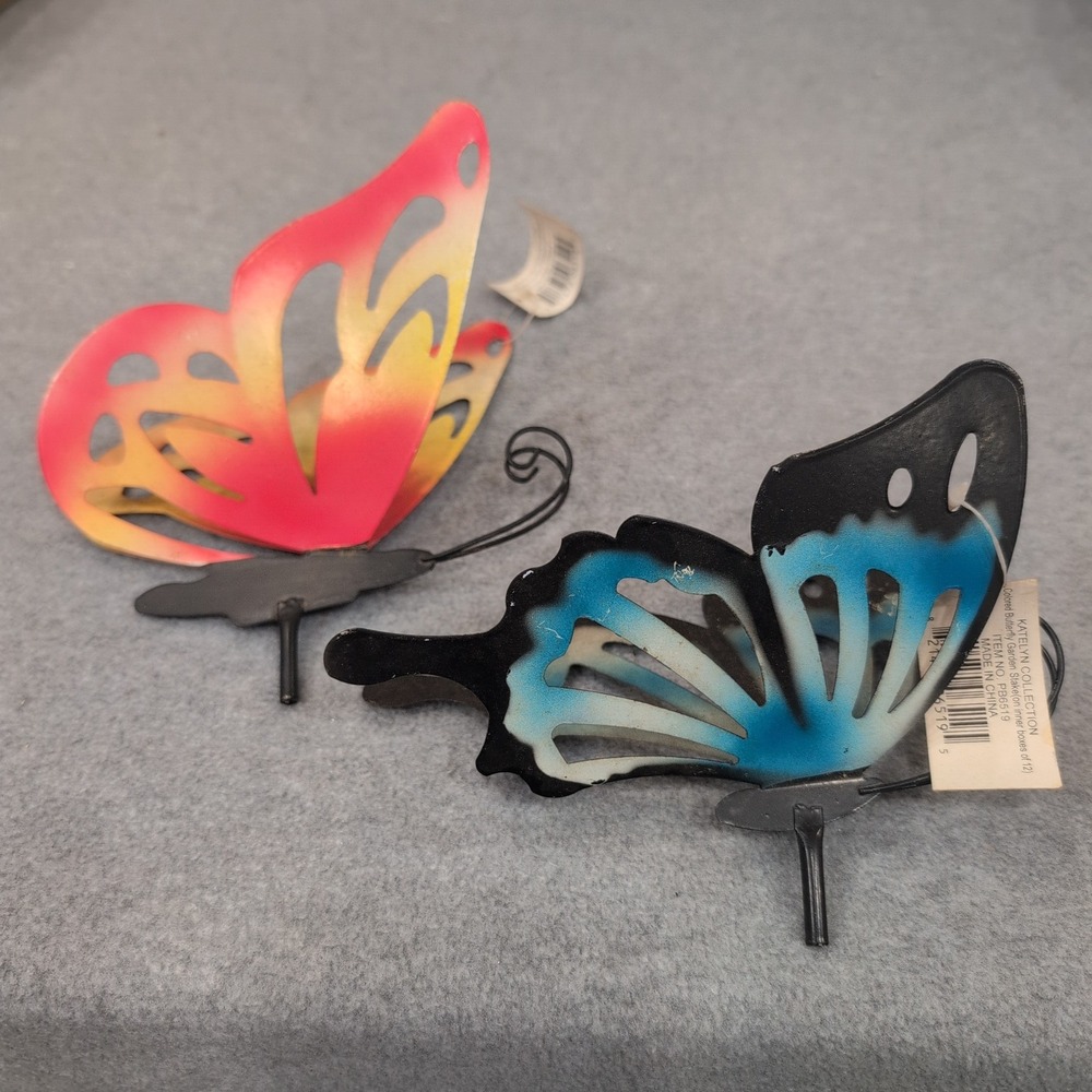 Katelyn Collection Colored Butterfly Garden Stake‎ Metal Outdoor Decor PB6519